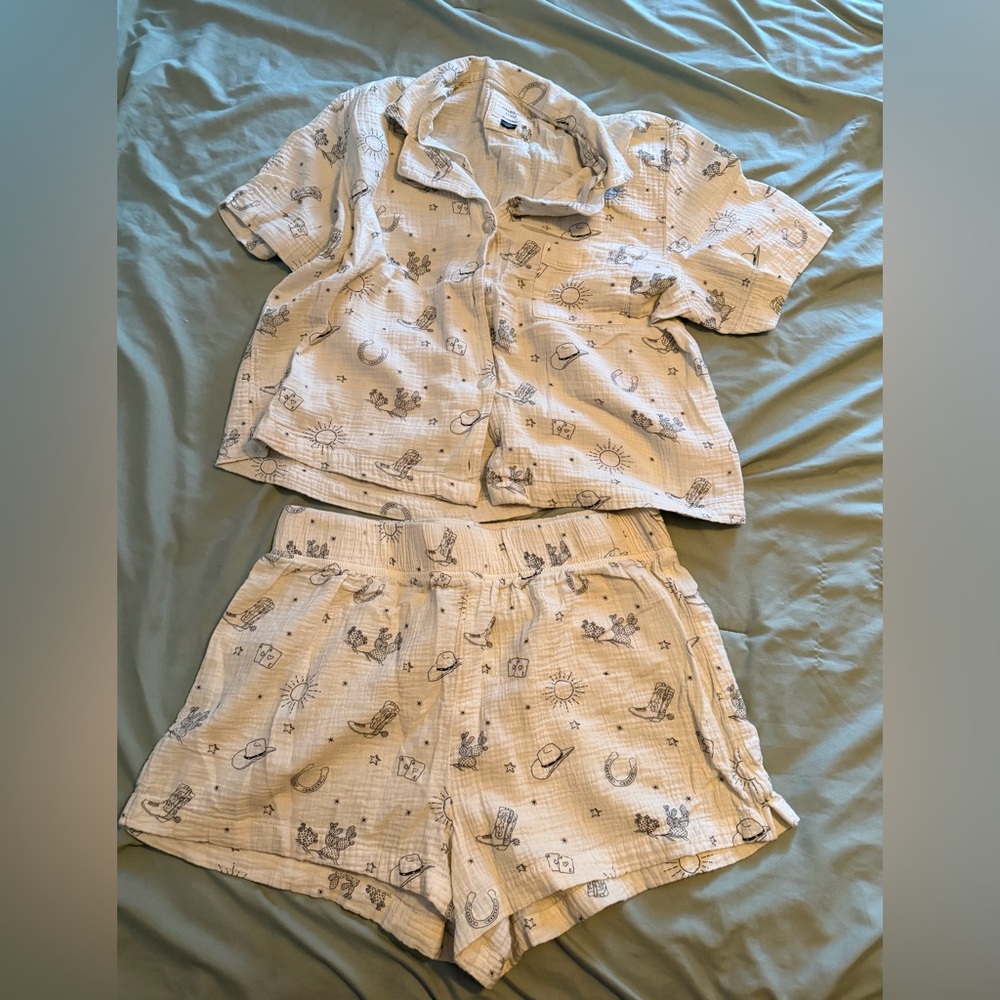 American Eagle Western Pajama Set
